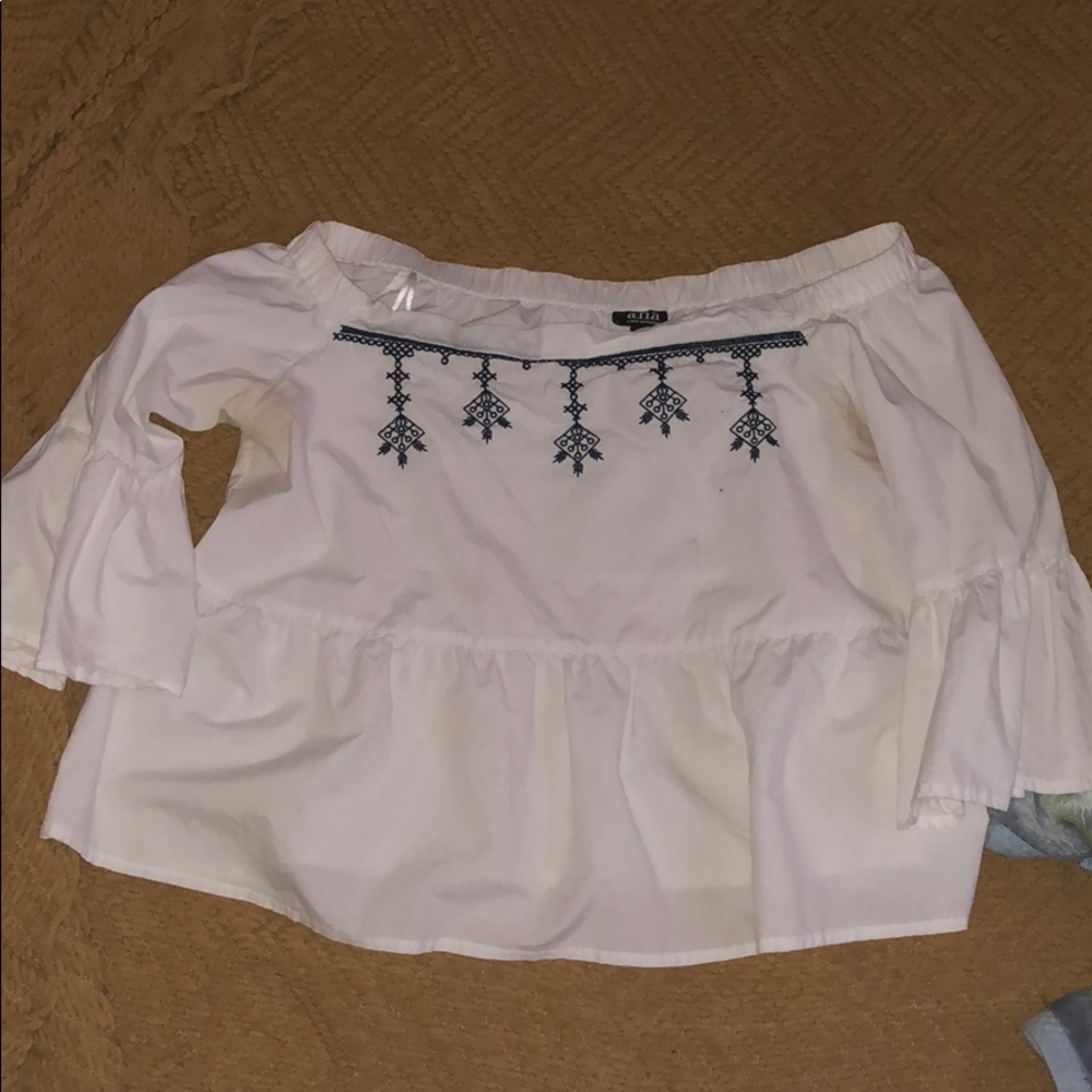 Off the shoulder crop top